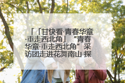 「甘快看·青春华章·重走西北角」“青春华章·重走西北角”采访团走进花舞南山 探寻天水乡村振兴之路