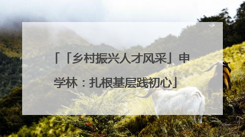 「乡村振兴人才风采」申学林：扎根基层践初心