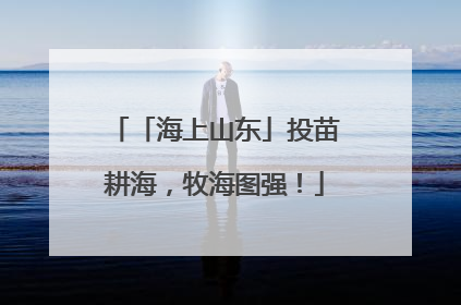 「海上山东」投苗耕海，牧海图强！