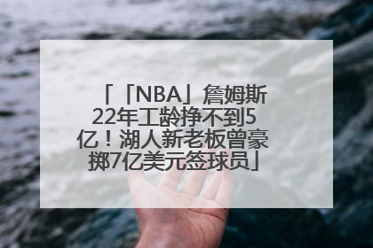 「NBA」詹姆斯22年工龄挣不到5亿！湖人新老板曾豪掷7亿美元签球员