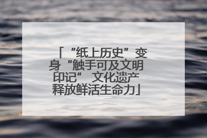 “纸上历史”变身“触手可及文明印记” 文化遗产释放鲜活生命力