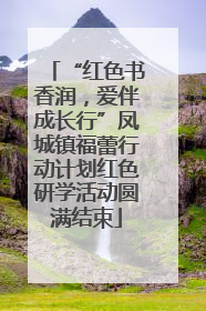 “红色书香润，爱伴成长行”凤城镇福蕾行动计划红色研学活动圆满结束