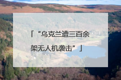 “乌克兰遭三百余架无人机袭击”