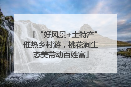 “好风景+土特产”催热乡村游，桃花涧生态美带动百姓富