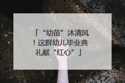 “幼苗”沐清风！这群幼儿毕业典礼献“红心”