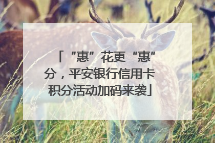 “惠”花更“惠”分，平安银行信用卡积分活动加码来袭