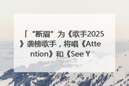 “断眉”为《歌手2025》袭榜歌手，将唱《Attention》和《See You Again》