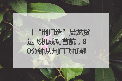 “荆门造”晨龙货运飞机成功首航，80分钟从荆门飞抵鄂州花湖机场