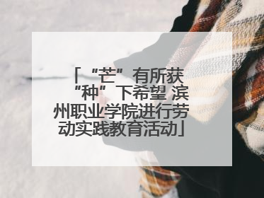 “芒”有所获 “种”下希望 滨州职业学院进行劳动实践教育活动