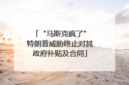 “马斯克疯了” 特朗普威胁终止对其政府补贴及合同