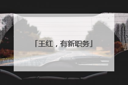 王红，有新职务