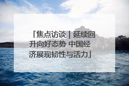 焦点访谈｜延续回升向好态势 中国经济展现韧性与活力