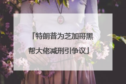 特朗普为芝加哥黑帮大佬减刑引争议