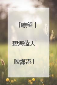 瞭望丨碧海蓝天映煤港
