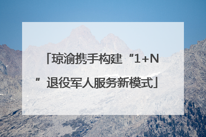 琼渝携手构建“1+N”退役军人服务新模式