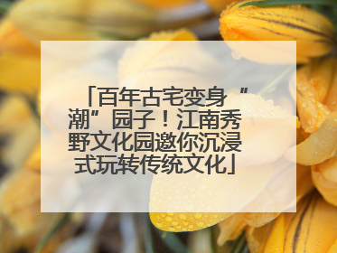 百年古宅变身“潮”园子！江南秀野文化园邀你沉浸式玩转传统文化