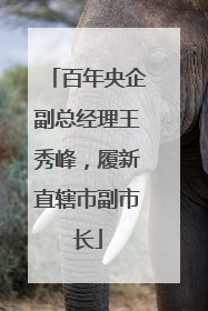 百年央企副总经理王秀峰，履新直辖市副市长