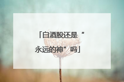白酒股还是“永远的神”吗