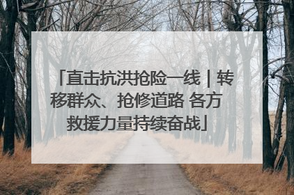 直击抗洪抢险一线｜转移群众、抢修道路 各方救援力量持续奋战