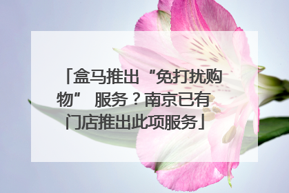 盒马推出“免打扰购物” 服务？南京已有门店推出此项服务