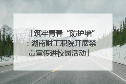 筑牢青春“防护墙”：湖南财工职院开展禁毒宣传进校园活动
