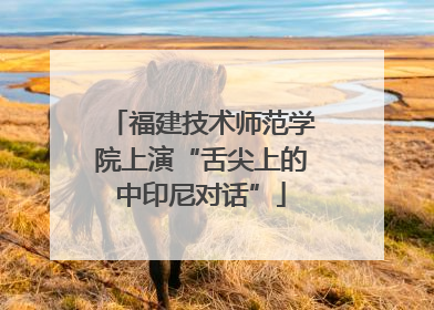 福建技术师范学院上演“舌尖上的中印尼对话”