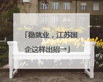 稳就业，江苏国企这样出招→