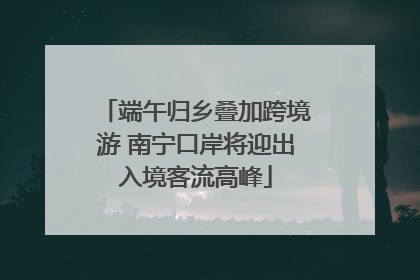 端午归乡叠加跨境游 南宁口岸将迎出入境客流高峰