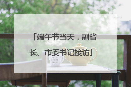 端午节当天，副省长、市委书记接访