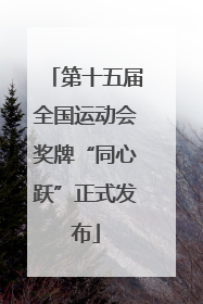 第十五届全国运动会奖牌“同心跃”正式发布