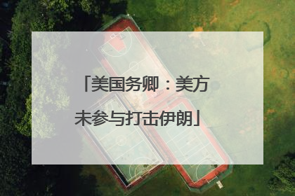 美国务卿：美方未参与打击伊朗