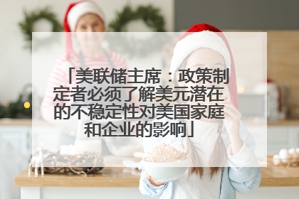 美联储主席：政策制定者必须了解美元潜在的不稳定性对美国家庭和企业的影响