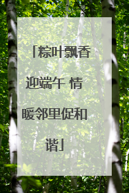 粽叶飘香迎端午 情暖邻里促和谐