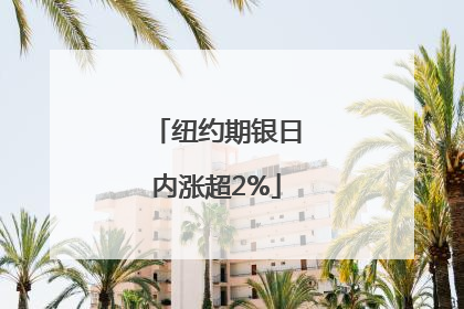 纽约期银日内涨超2%