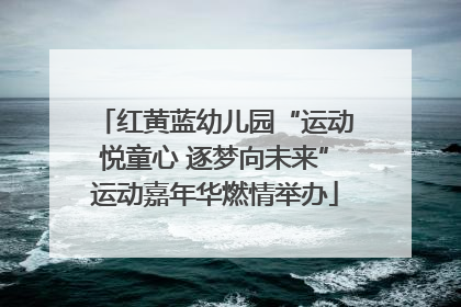 红黄蓝幼儿园“运动悦童心 逐梦向未来”运动嘉年华燃情举办
