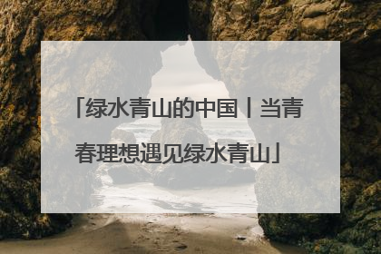 绿水青山的中国丨当青春理想遇见绿水青山
