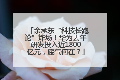 余承东“科技长跑论”炸场！华为去年研发投入近1800亿元，底气何在？