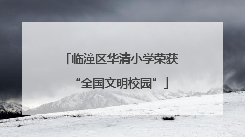 临潼区华清小学荣获“全国文明校园”
