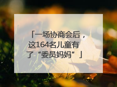 一场协商会后，这164名儿童有了“委员妈妈”