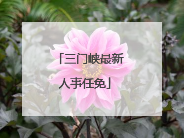 三门峡最新人事任免