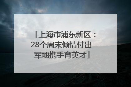 上海市浦东新区：28个周末倾情付出 军地携手育英才