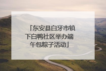 东安县白牙市镇下白鸭社区举办端午包粽子活动