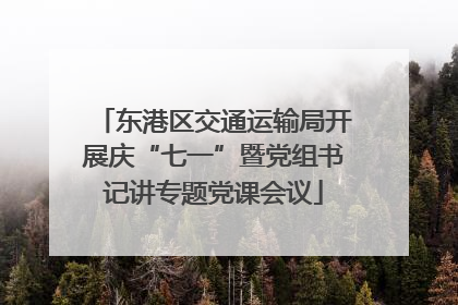 东港区交通运输局开展庆“七一”暨党组书记讲专题党课会议