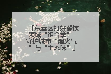 东营区打好餐饮领域“组合拳” 守护城市“烟火气”与“生态味”