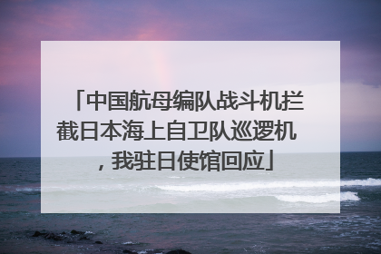 中国航母编队战斗机拦截日本海上自卫队巡逻机，我驻日使馆回应
