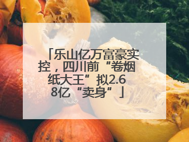 乐山亿万富豪实控，四川前“卷烟纸大王”拟2.68亿“卖身”