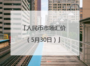 人民币市场汇价（5月30日）