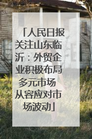 人民日报关注山东临沂：外贸企业积极布局多元市场 从容应对市场波动