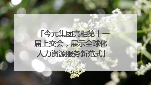 今元集团亮相第十一届上交会，展示全球化人力资源服务新范式