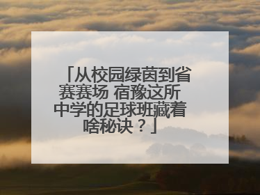 从校园绿茵到省赛赛场 宿豫这所中学的足球班藏着啥秘诀？